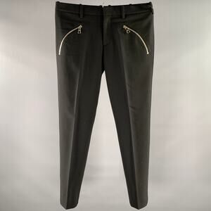 NEIL BARRETT Size 32 Black Zip Pocket Polyester Blend Skinny Pants